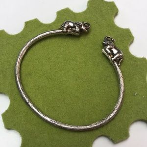 silver elephant bracelet